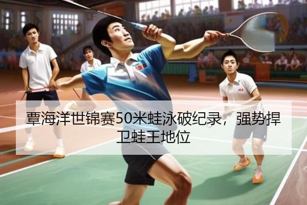覃海洋世锦赛50米蛙泳破纪录，强势捍卫蛙王地位